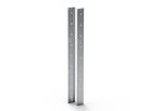 Cornière arrière SCHROFF EuropacPRO pour joint CEM en acier inoxydable pour panneau latéral, 9 U