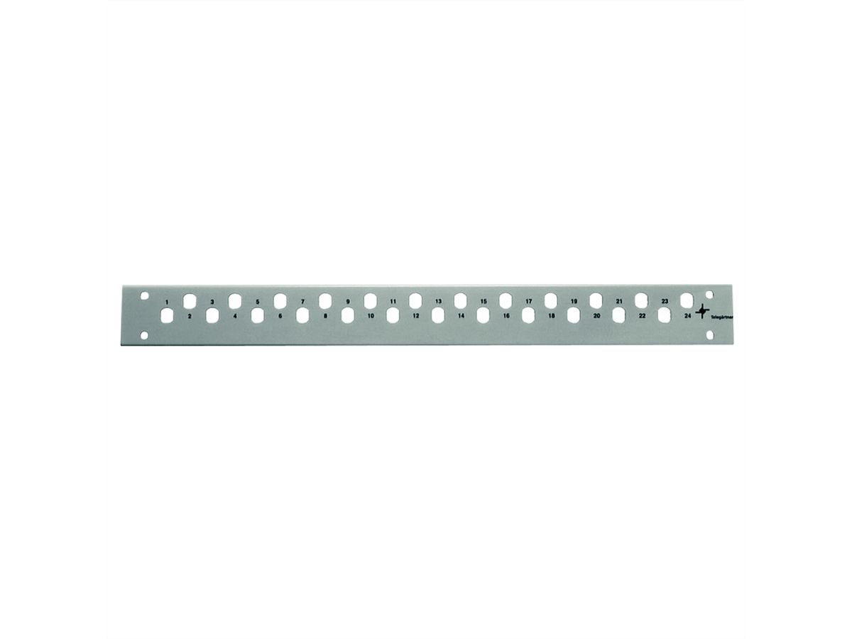 TELEGÄRTNER Plaque frontale BASIS V 1U, pour 12 E2000 *H*A07