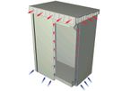 SCHROFF Armoire monobloc d'extérieur avec porte simple, 1100H 20 U, 700W 500D