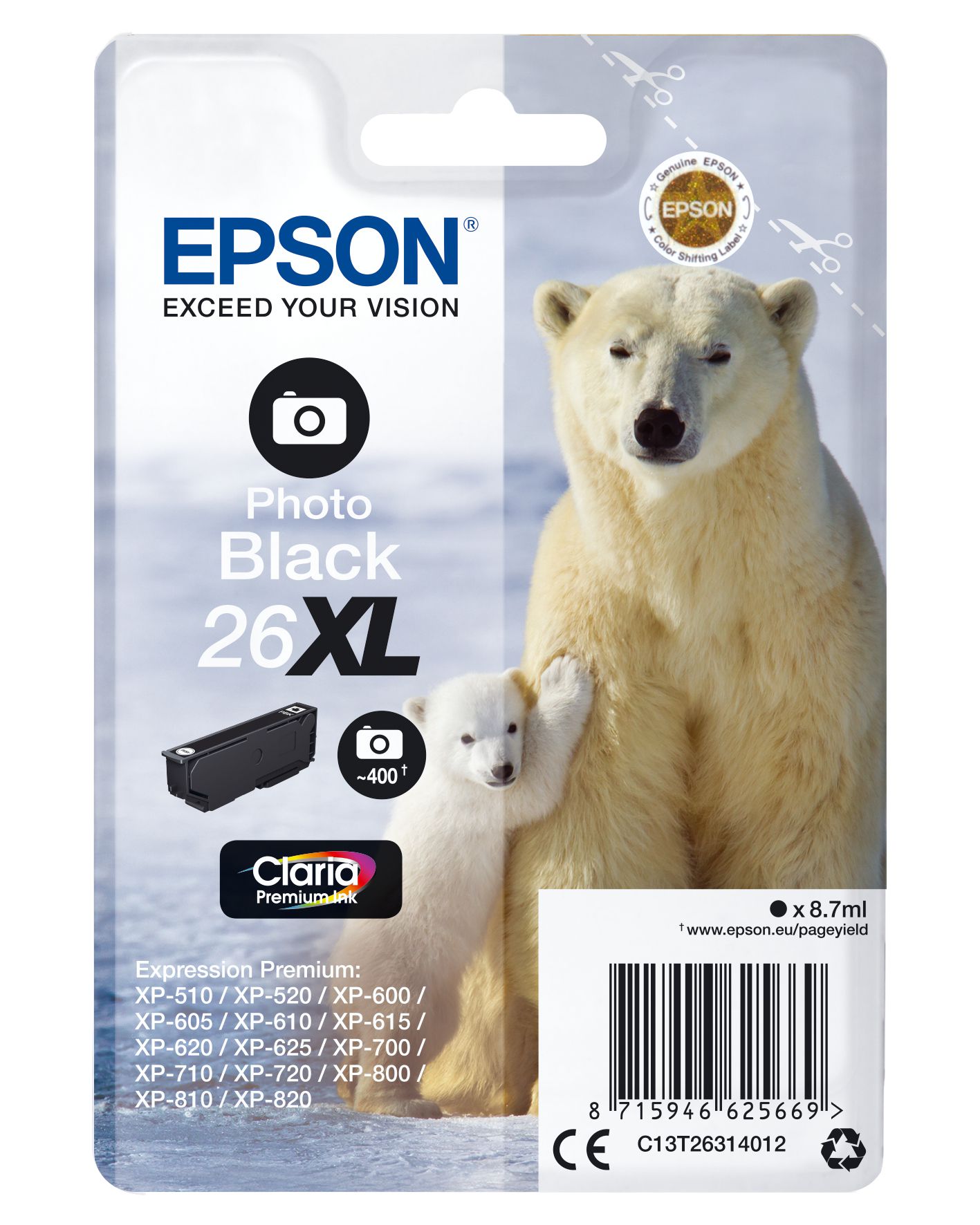 Epson Cartouche "Ours Polaire" - Encre Claria Premium N Photo (XL)
