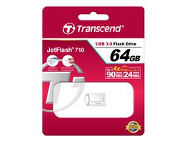 Transcend JetFlash 710S 64GB lecteur USB flash 64 Go USB Type-A 3.2 Gen 1 (3.1 Gen 1) Argent