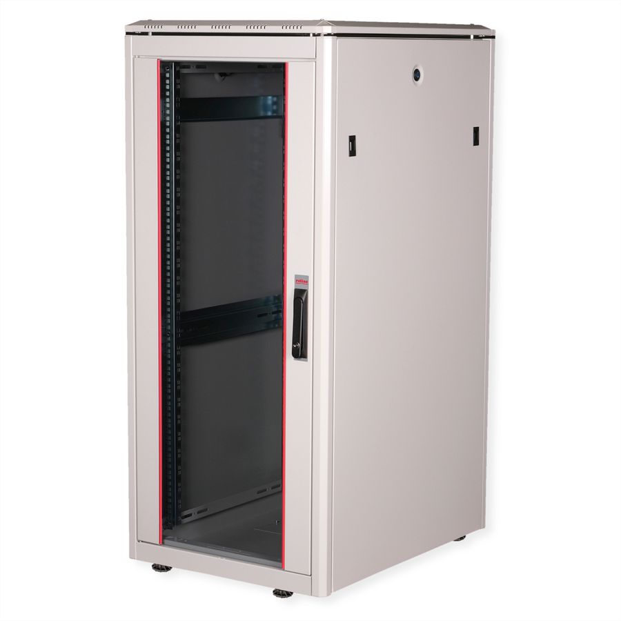 ROLINE 19" Baie réseau Pro 26U, 600x800 LxP Porte verre gris