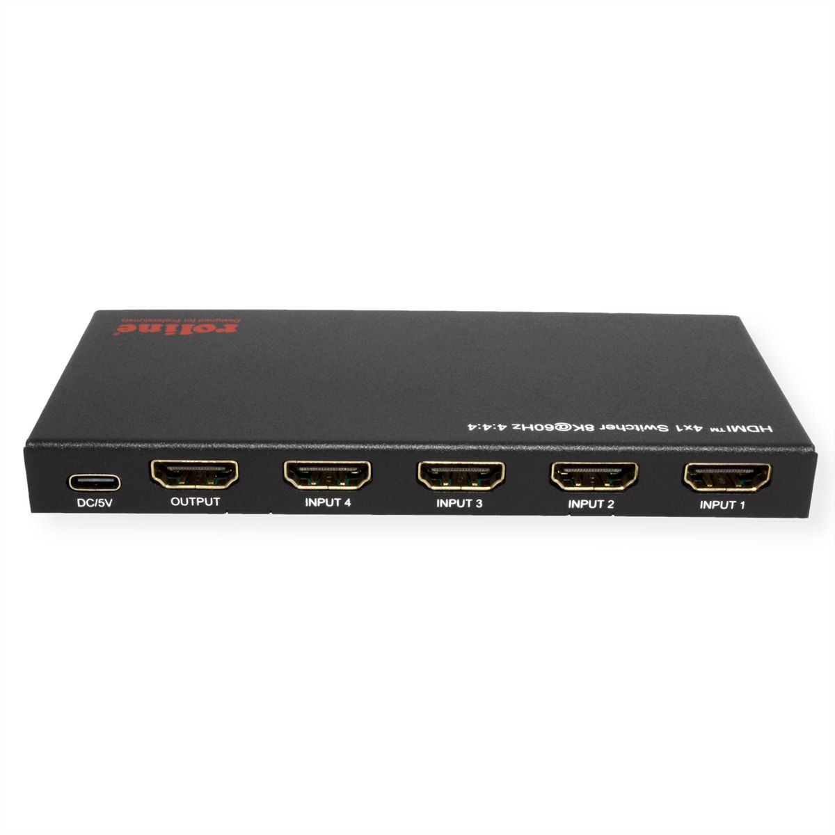 ROLINE Commutateur HDMI, 8K, 4 ports, avec télécommande IR