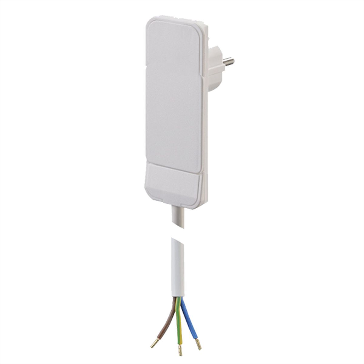 BACHMANN Connecteur plat CEE7/7 blanc, 1,5m 10cm fils ouverts