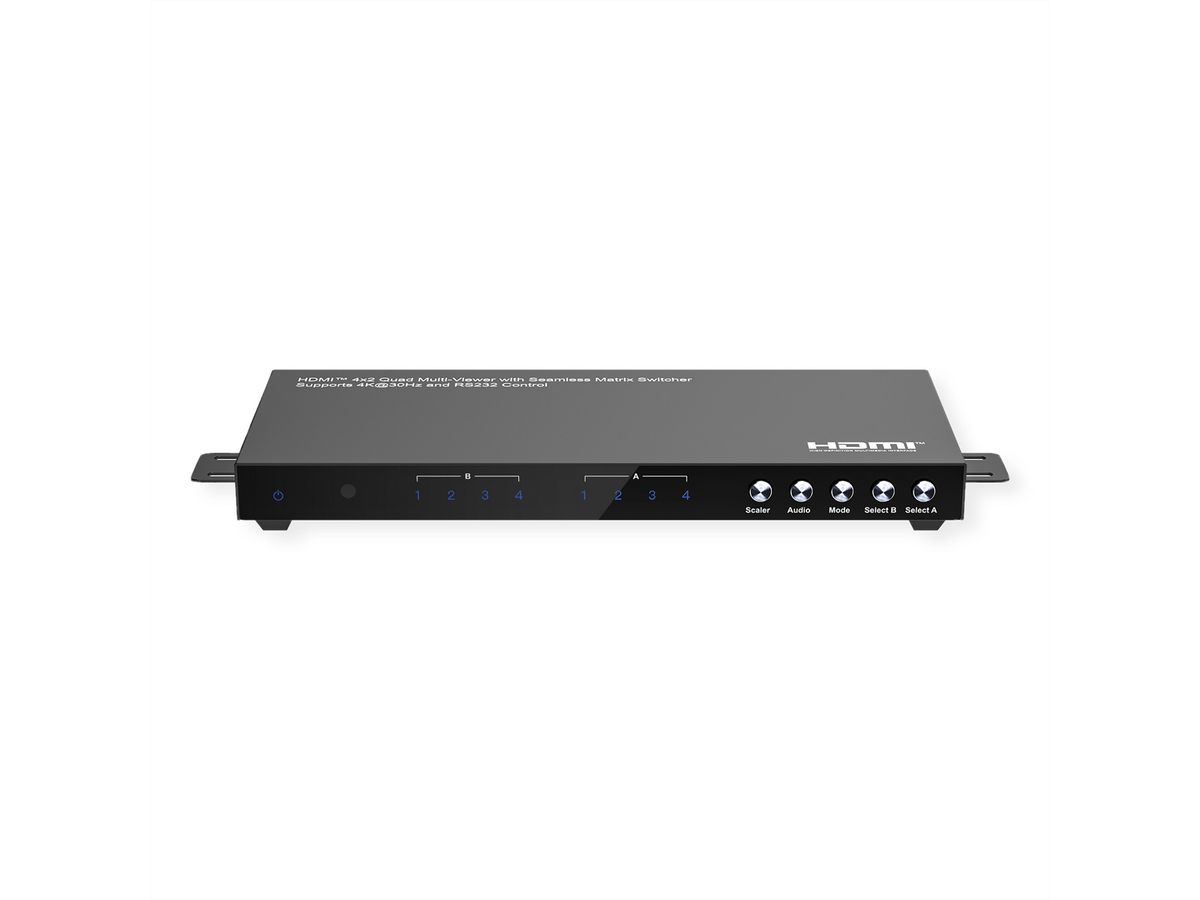 VALUE Switch matriciel HDMI 4x2 QUAD multi vues, commutation sans rupture