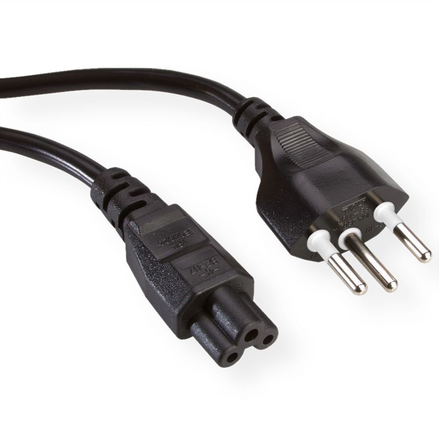 VALUE Câble de raccordement secteur pour notebook, CH, noir, 1 m