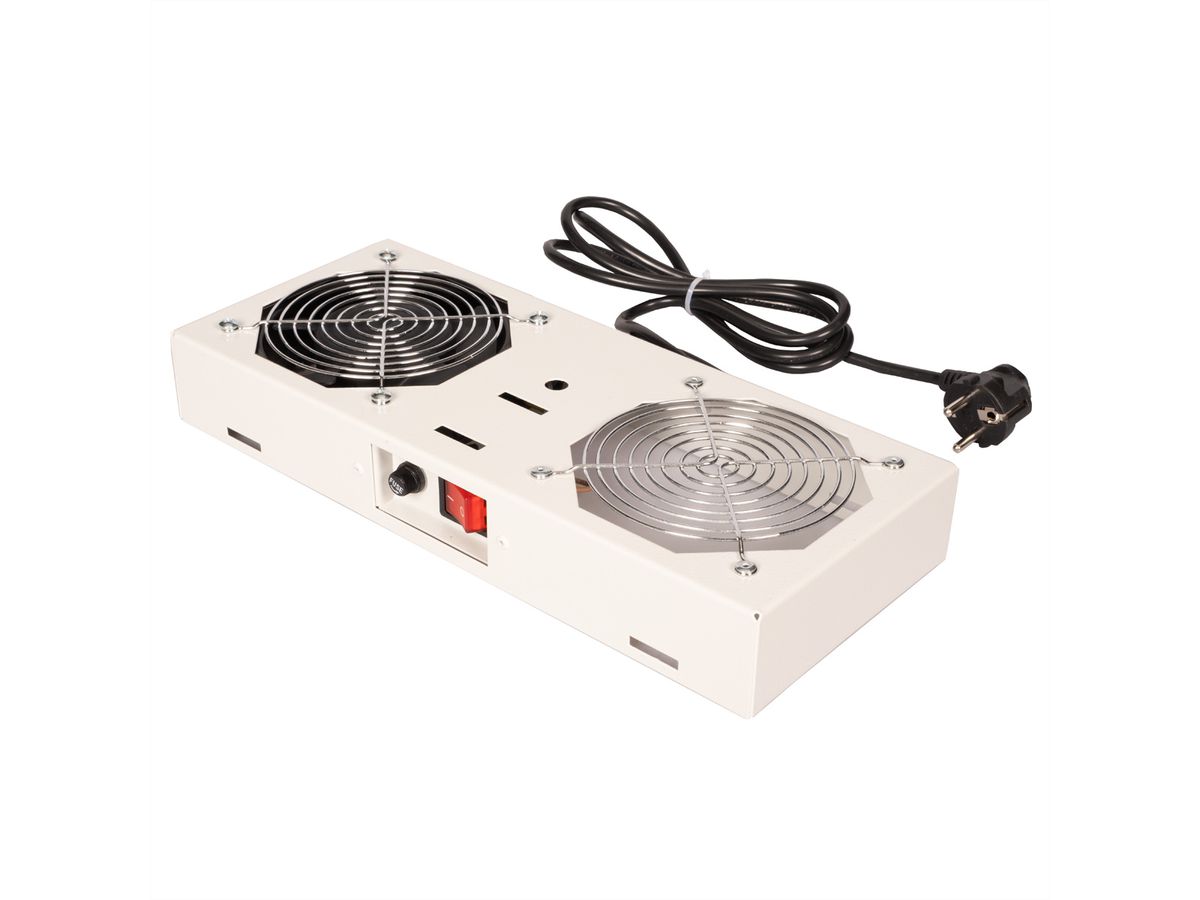 ROLINE 19" Unité de ventilation, 1 ventilateur, pour boîtier mural, gris