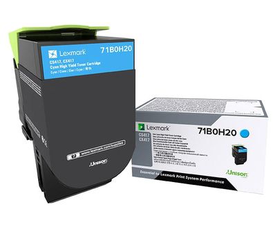 Lexmark 71B0H20 Toner laser Cyan cartouche toner et laser