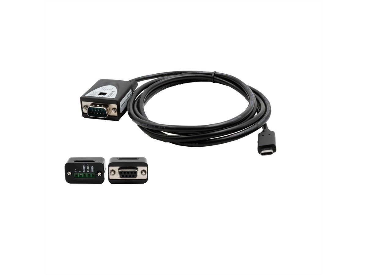 EXSYS EX-2346 Convertisseur de port USB 2.0 vers 1x série RS-422/485, câble, FDTI, noir, 1,8 m