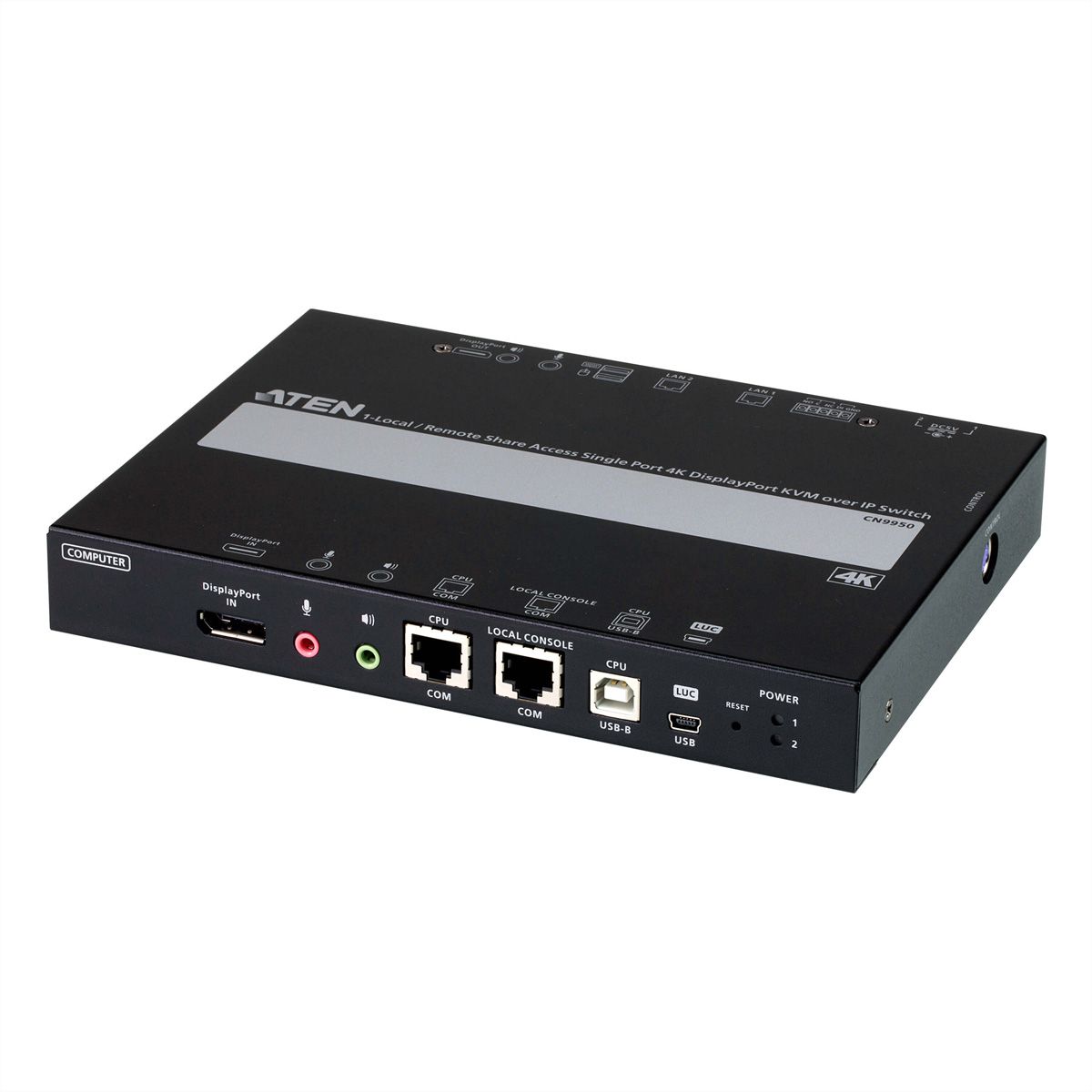ATEN CN9950 1 Commutateur KVM DisplayPort 4K à un port sur IP accès de partage local/distant