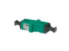 TELEGÄRTNER Coupleur SC/APC Duplex, Singlemode, Manchon en céramique, boîtier plastique, vert