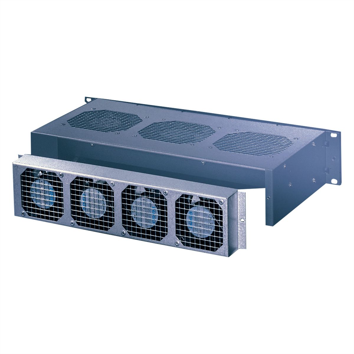 Unité de ventilation SCHROFF avec boîtier pour ventilateur de poussée 19", 2 U, axial, 230 VAC