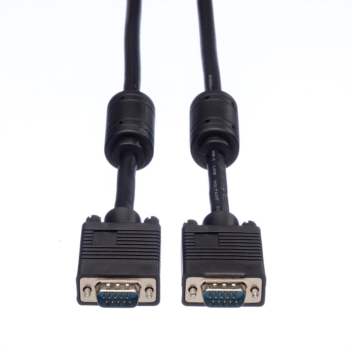 ROLINE SVGA Câble High Quality avec noyaux de ferrite + DDC, HD15 M/HD15 M, 2 m