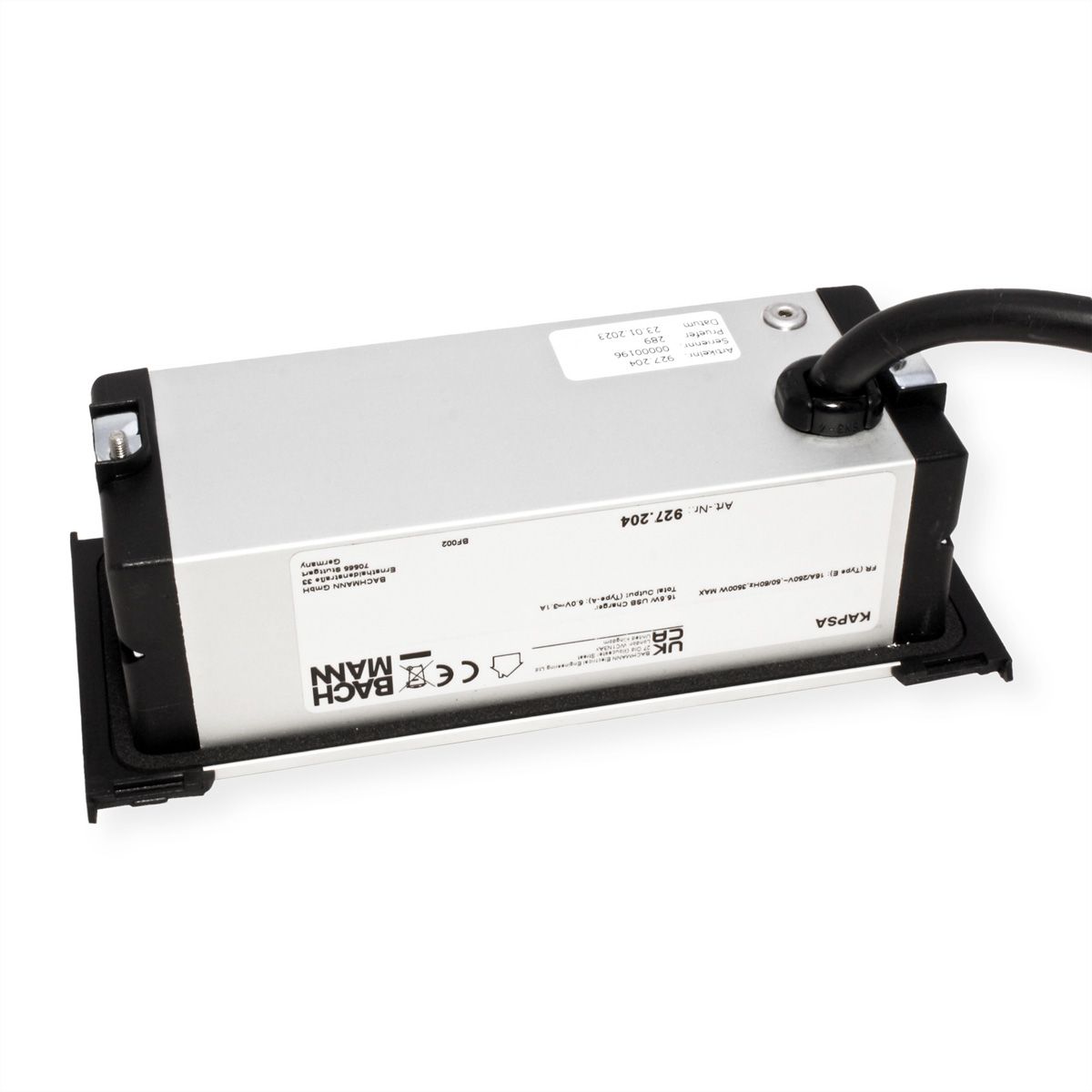 BACHMANN KAPSA XS 1xUTE 1xUSB courant 2,0m AEH CEE7/7