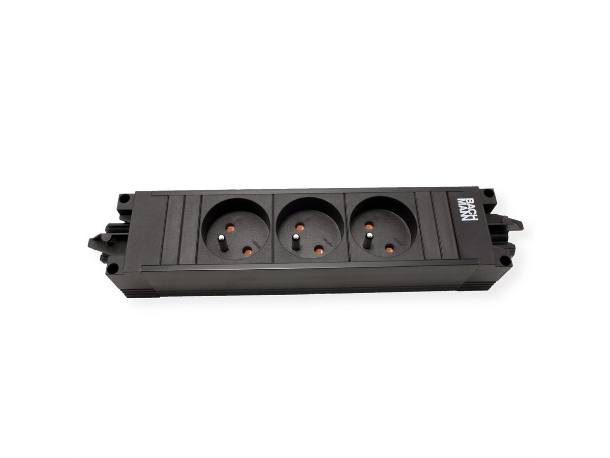 BACHMANN STEP BASE 3xUTE GST18, Fiche à contact de protection CEE 7/7 C19 0,5m
