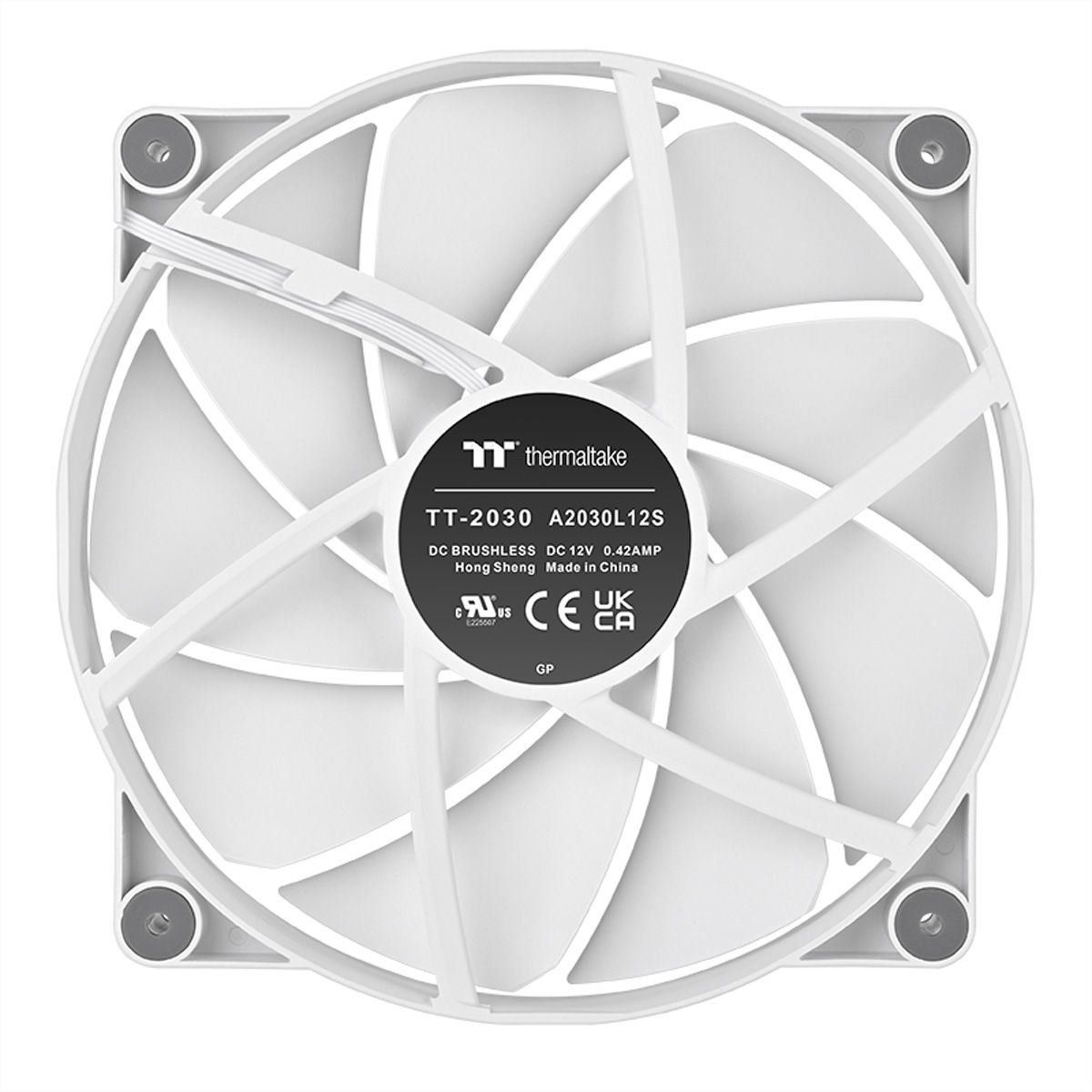 Thermaltake CT200 PWM 200mm Ventilateur de boîtier, blanc