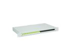 TELEGÄRTNER BASIS eco Panneau fibre optique, 12x LC Duplex, vert sapin, OM5