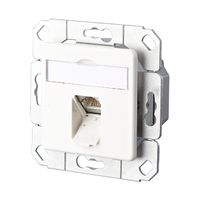 METZ CONNECT E-DAT C6 Prise, 1 port, goulotte encastrée (UPk), blanc pur