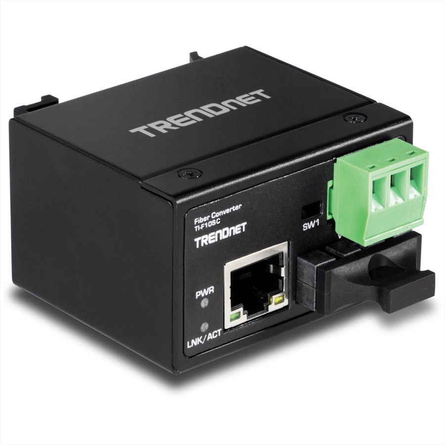 TRENDnet TI-F10SC Convertisseur fibre industriel SC 100Base-FX multimode (2 km)