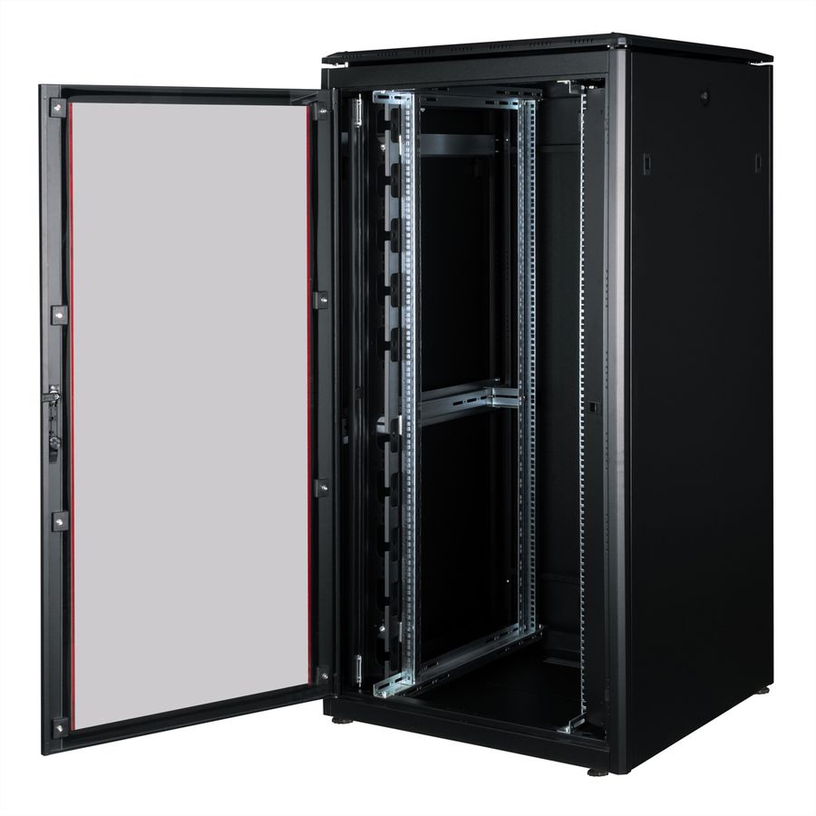 ROLINE 19" Baie réseau Pro 32U, 800x800 LxP Porte verre noir