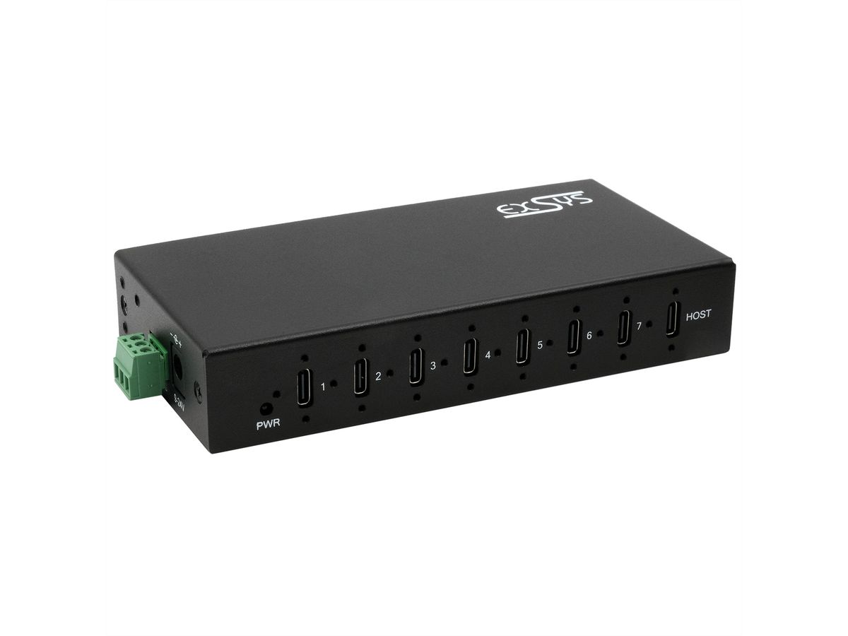 EXSYS EX-12277HMS HUB métallique 7 ports USB 3.2 Gen 2, 7x USB type C