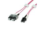saCon Câble FO duplex 50/125µm OM4, LC/SC, violet, 1 m