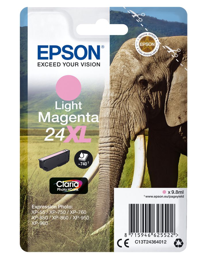 Epson Cartouche "Eléphant" - Encre Claria Photo HD Mc (XL)