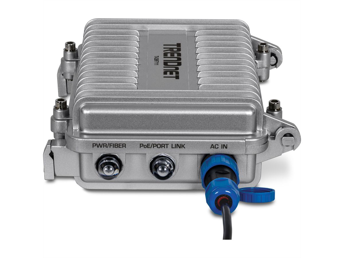 TRENDnet TI-OBF711 Convertisseur industriel de médias pour extérieur SFP+ 10G vers PoE++ 10G (95W)