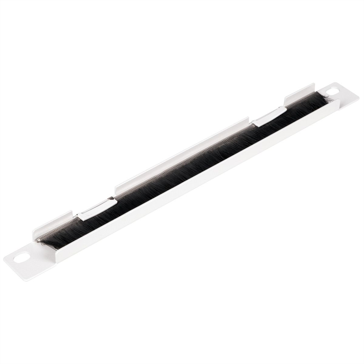 ROLINE 10" Passe-câbles, Avec brosse 0,5U gris