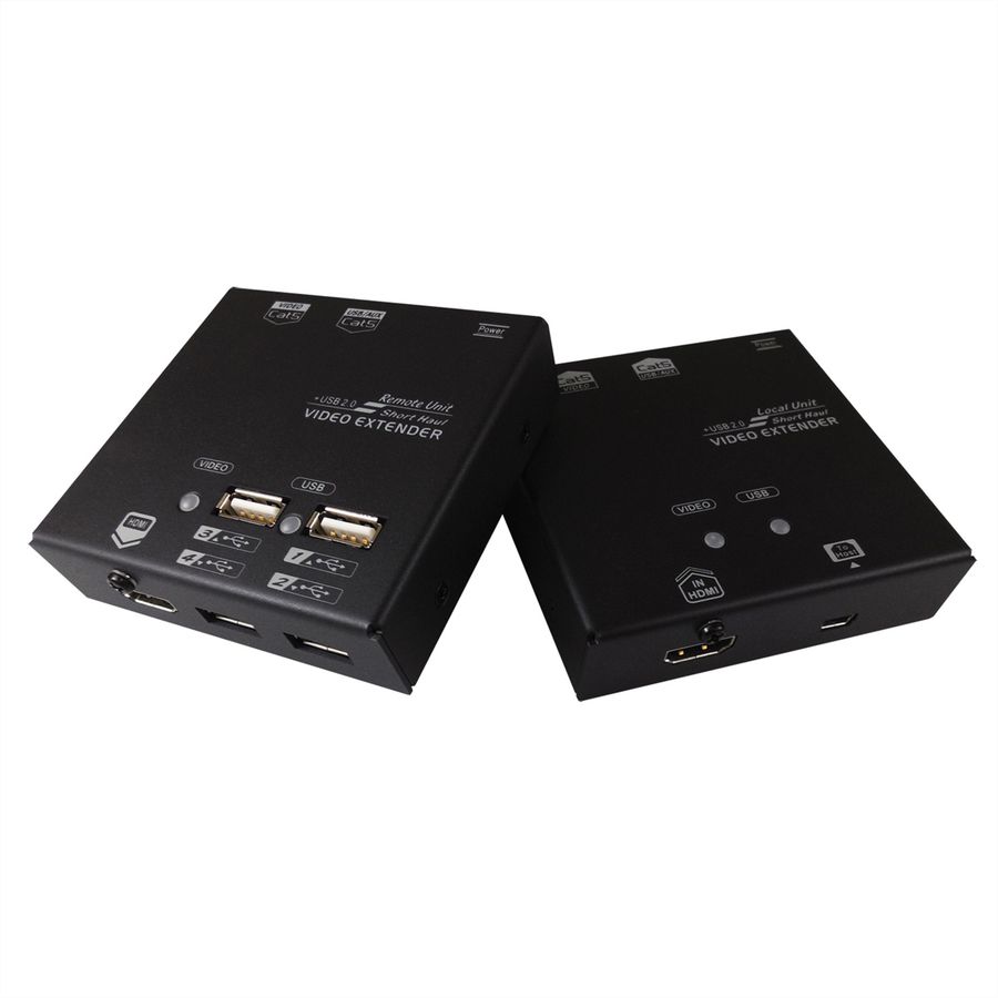 VALUE Prolongateur KVM via Cat.5e/6, HDMI, 4x USB, 60 m