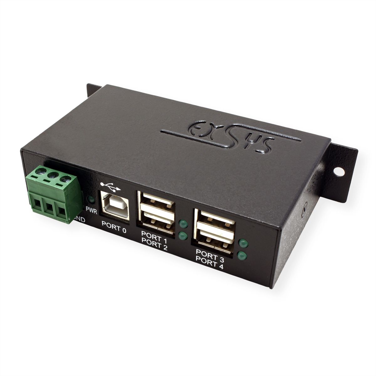 EXSYS EX-1163HMS-WT Hub 4 ports USB 2.0 avec protection de surtension