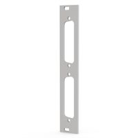 SCHROFF Face avant 19" avec découpe Sub-D, 2x25 pôles, 3U, 4 F, 2,5 mm, Al, RAL 7035