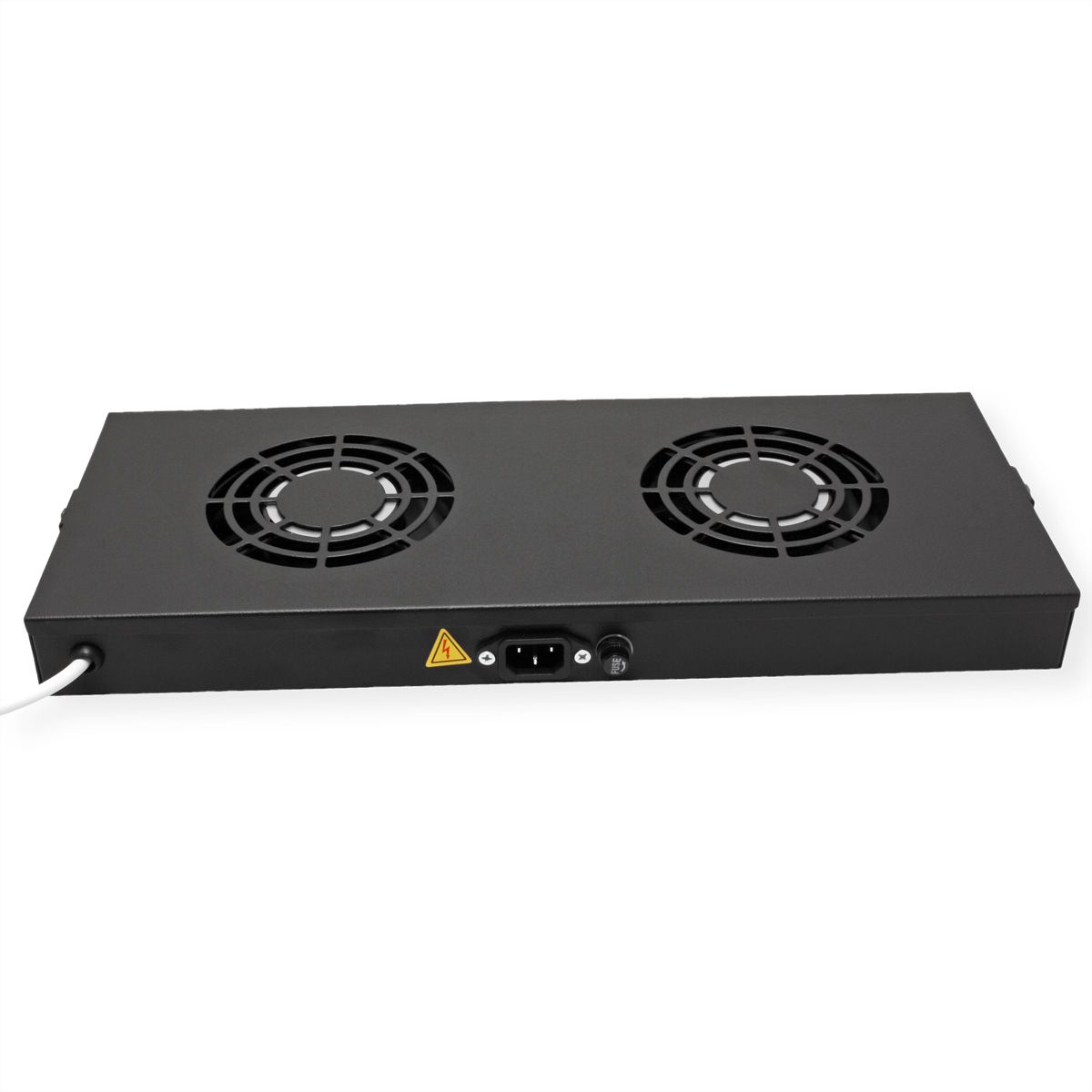 ROLINE 19" Unité de ventilation, 2 ventilateurs, thermostat, noire