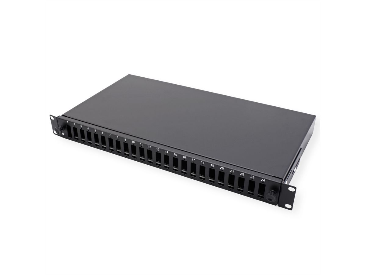 VALUE Panneau de brassage vide 1 UH, amovible, 24x SC-DX/LC quadruple