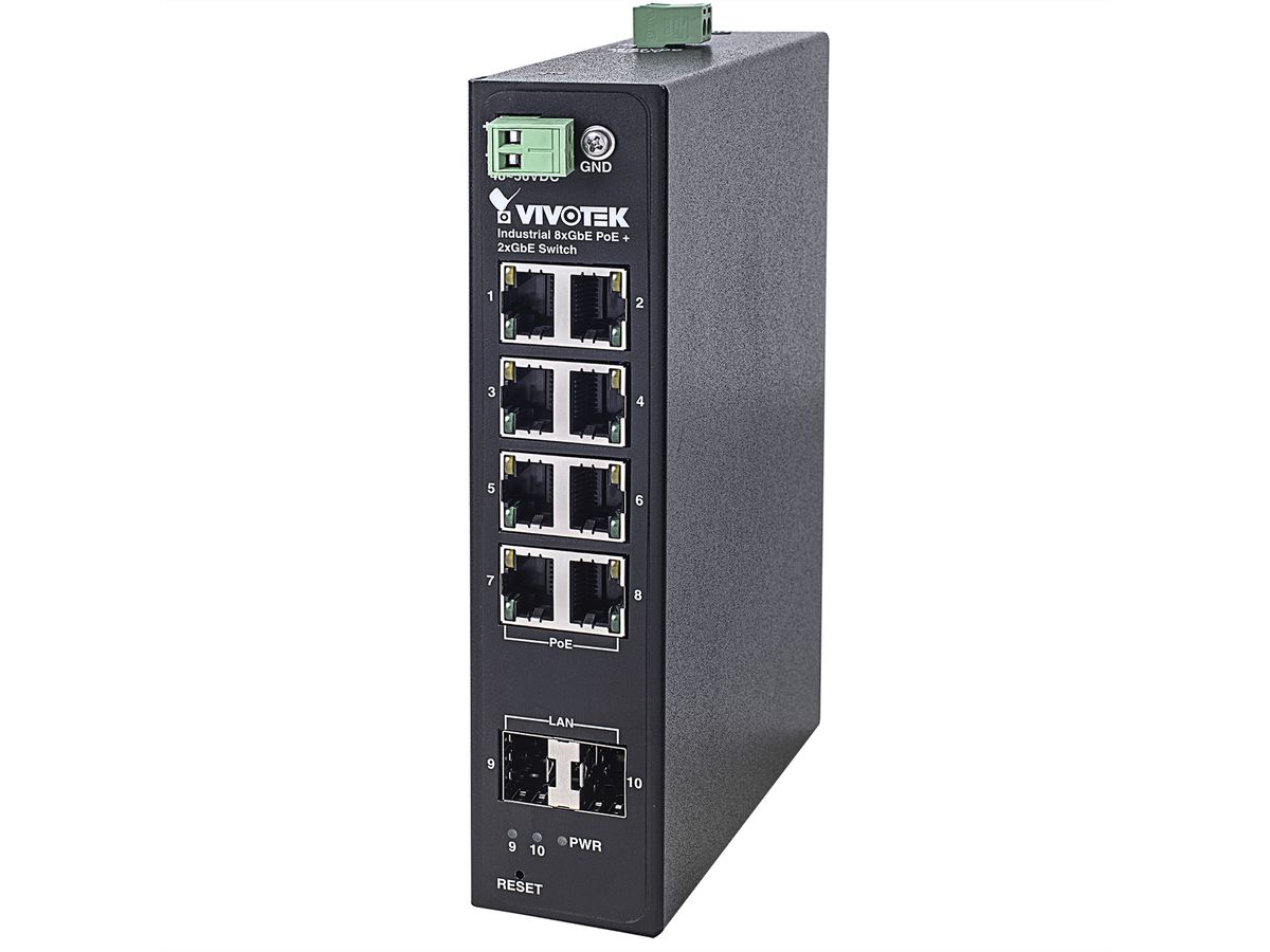 VIVOTEK AW-IHT-1000 Switch industriel Gigabit-Ethernet, jusqu'à -40°C