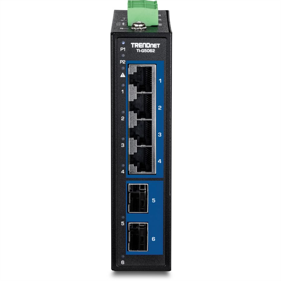 TRENDnet TI-G5062 Switch Rail DIN industriel 2,5G à 6 ports avec ports SFP+ 10G