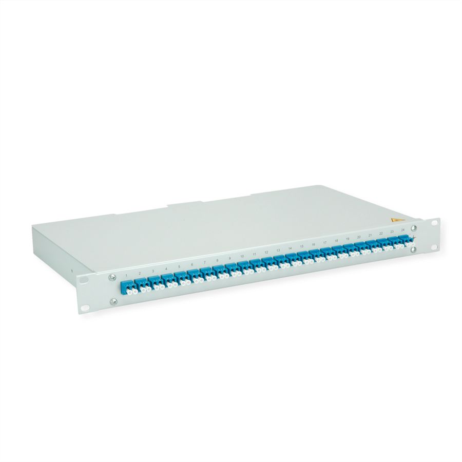 TELEGÄRTNER BASIS eco Panneau fibre optique, 24x LC Duplex, bleu, OS2