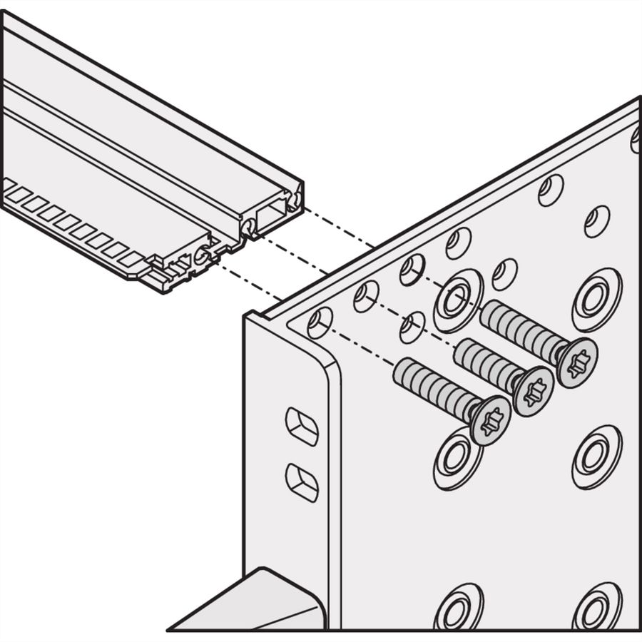 SCHROFF EuropacPRO Panneau latéral pour joint textile, Type R, 6 U, 175 mm