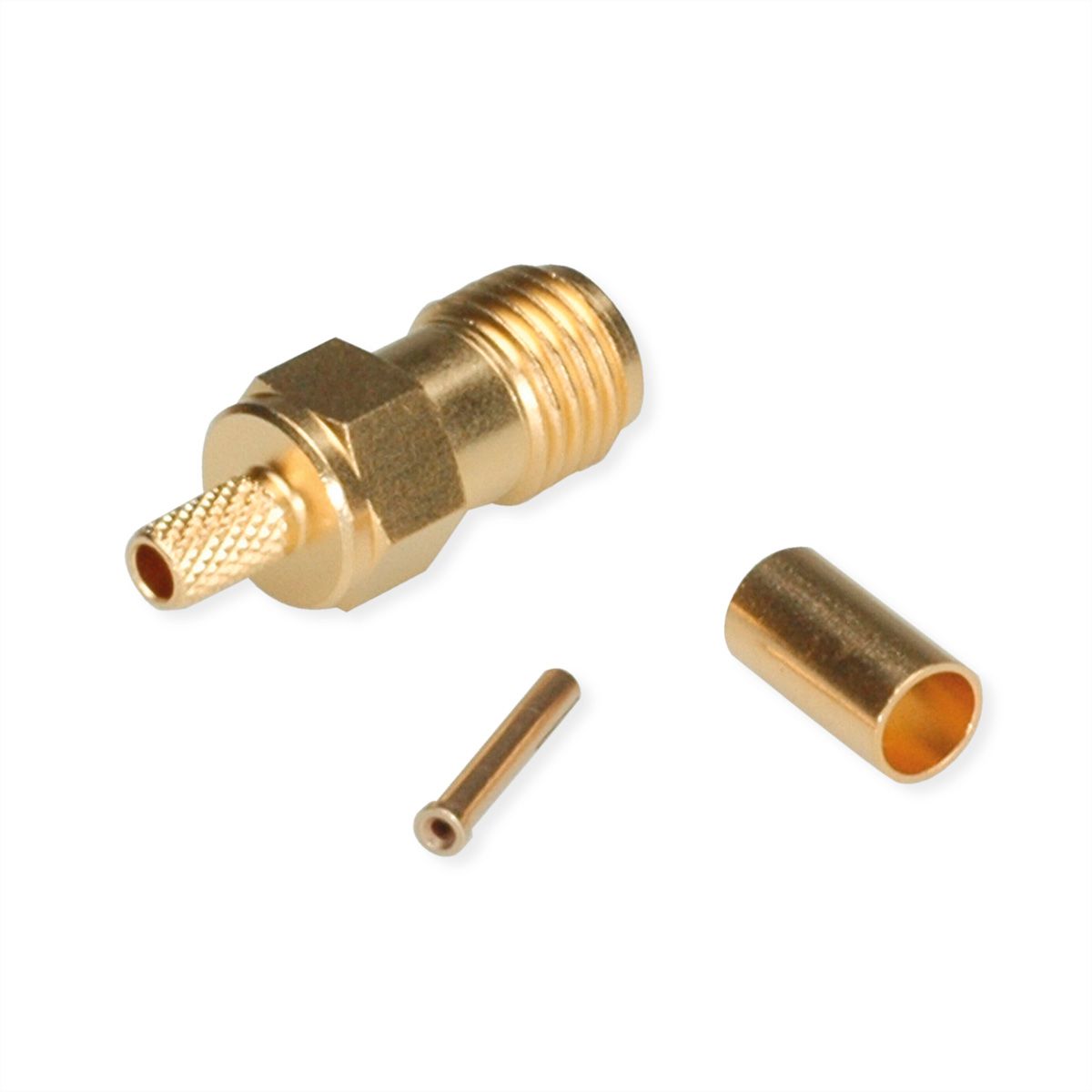 TELEGÄRTNER Prise SMA femelle pour RG-316/U, plaqué or Connexion à souder/à sertir