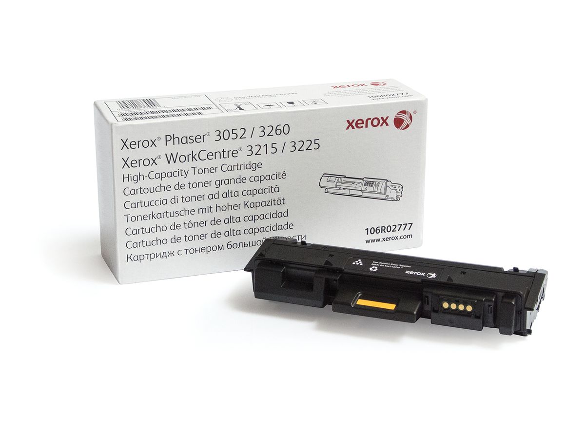 Xerox Cartouche de toner Noir de Grande capacité Phaser® 3052​/​3260, WorkCentre® 3215​/​3225 (3000 pages) - 106R02777