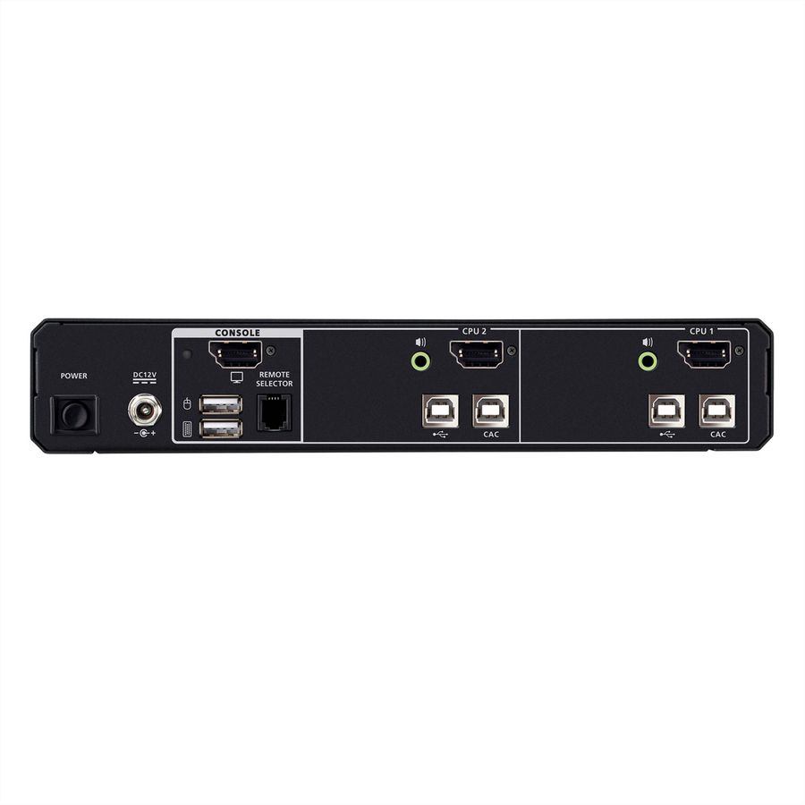ATEN CS1182DPH4C Commutateur KVM sécurisé universel, 2 ports USB 5K DisplayPort/HDMI avec CAC