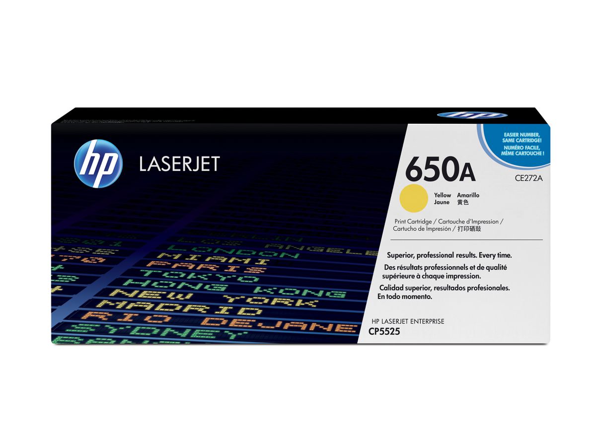 HP 650A toner LaserJet jaune authentique