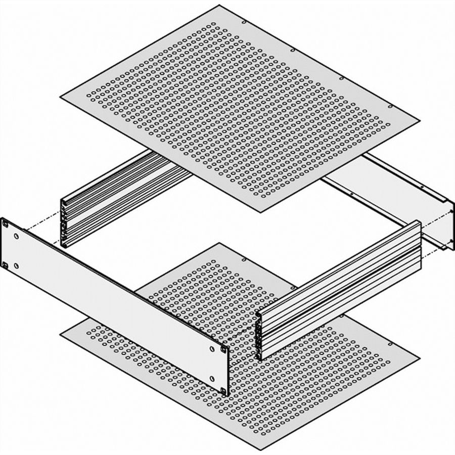 Plaque de recouvrement MultipacPRO SCHROFF, perforée, profondeur 280 mm