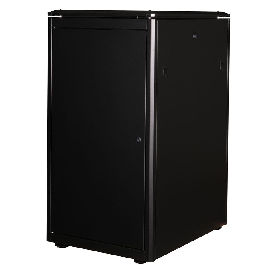 ROLINE 19" Baie réseau Pro 22U, 600x800 LxP Porte verre noir