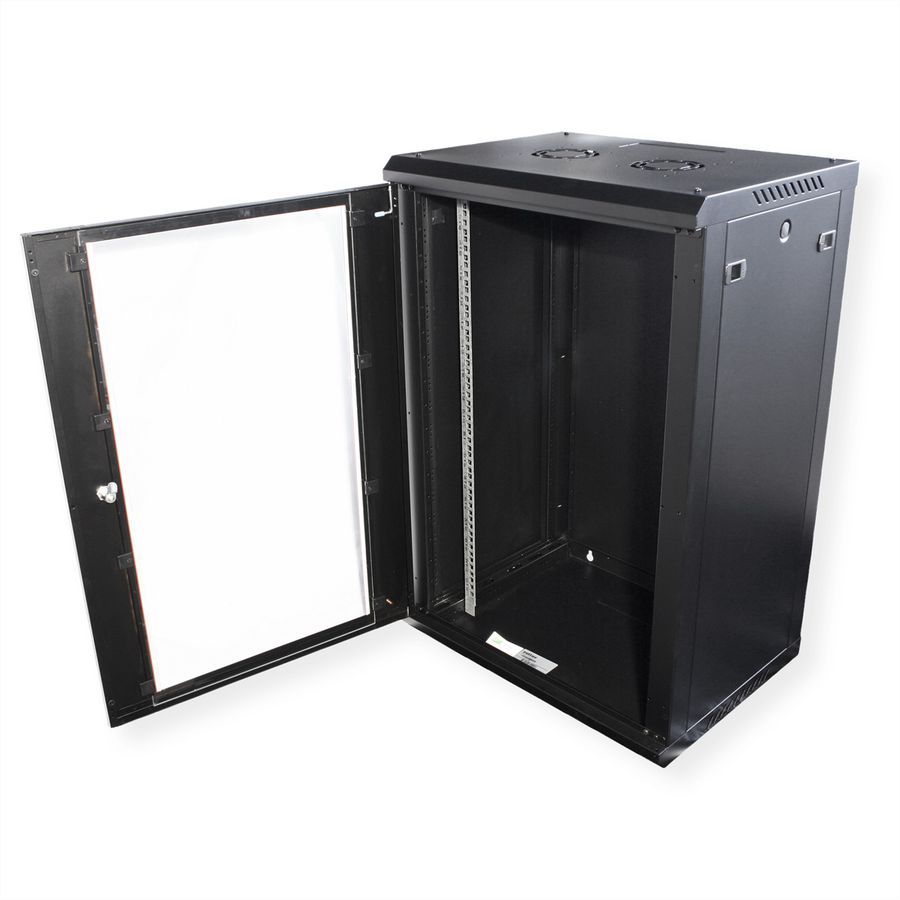 ROLINE 19" Boîtier mural Basic Plus 18U, 600x450 LxP noir