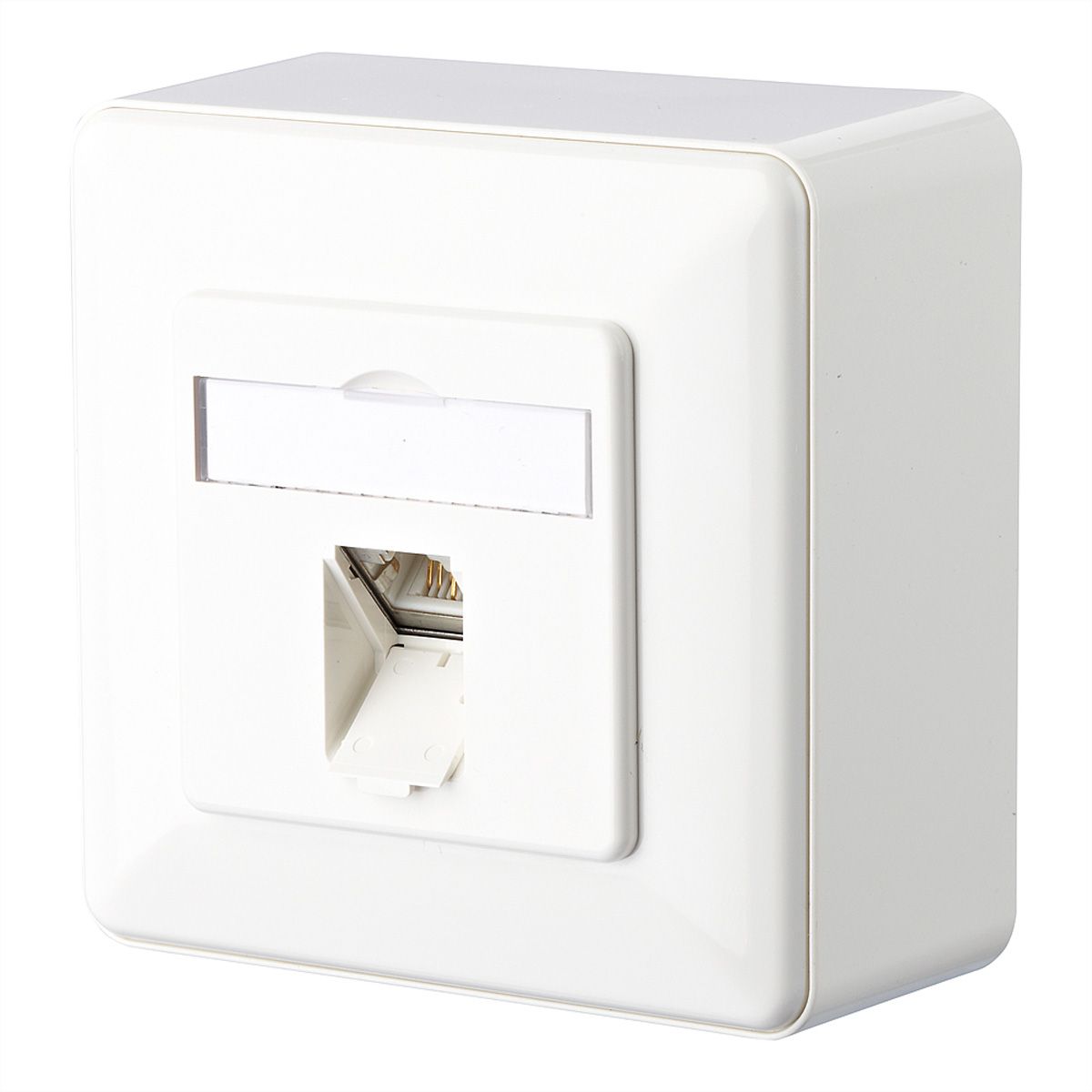 METZ CONNECT E-DAT C6A Prise, 1 port, apparent (AP), blanc pur