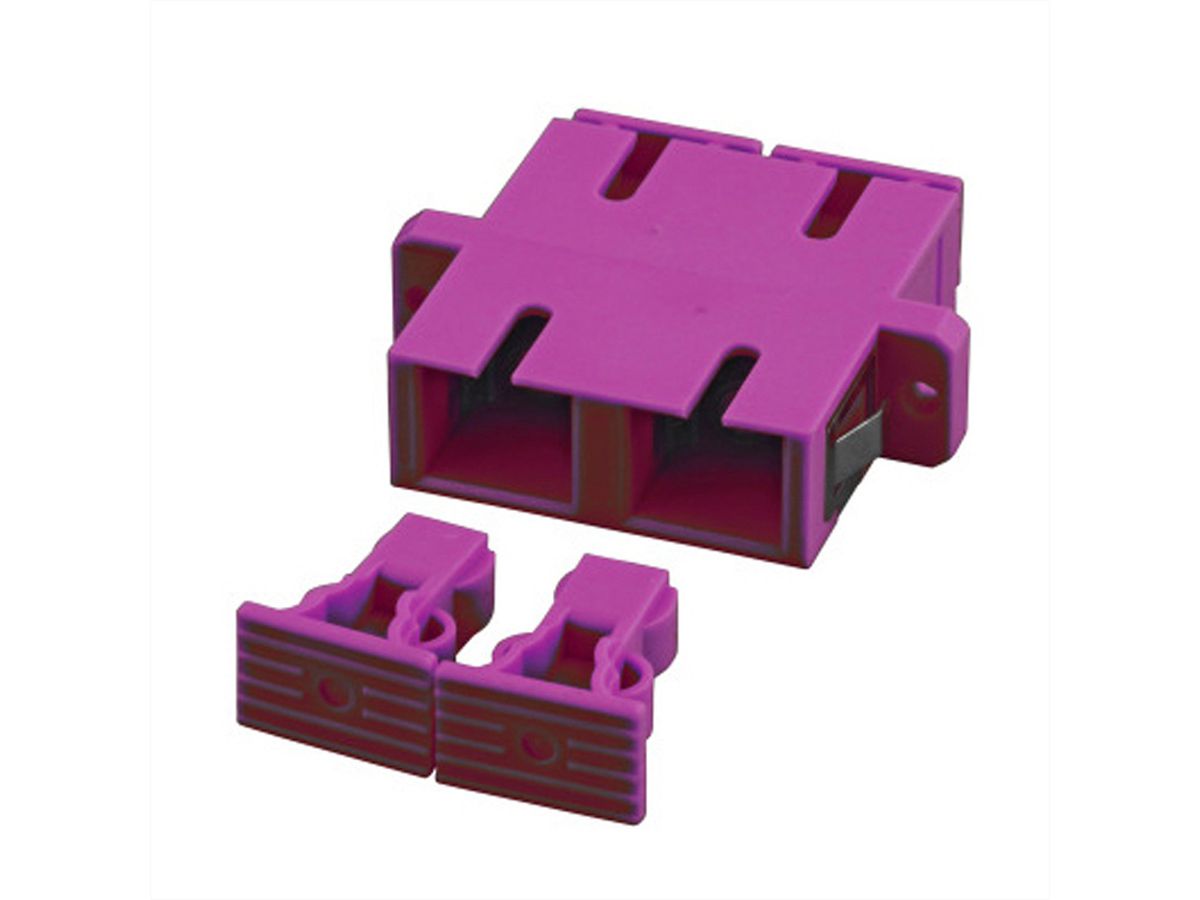 Coupleur FO MM OM4, SC/SC duplex, violet, violet