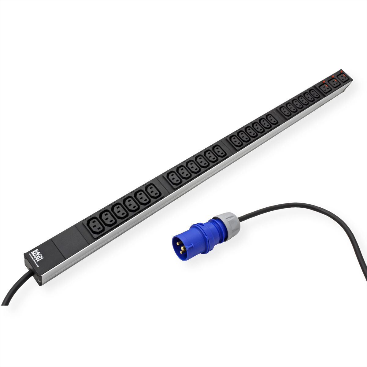 BACHMANN IT PDU ALU 1U 24x C13 3x C19 CEE 16A bleu