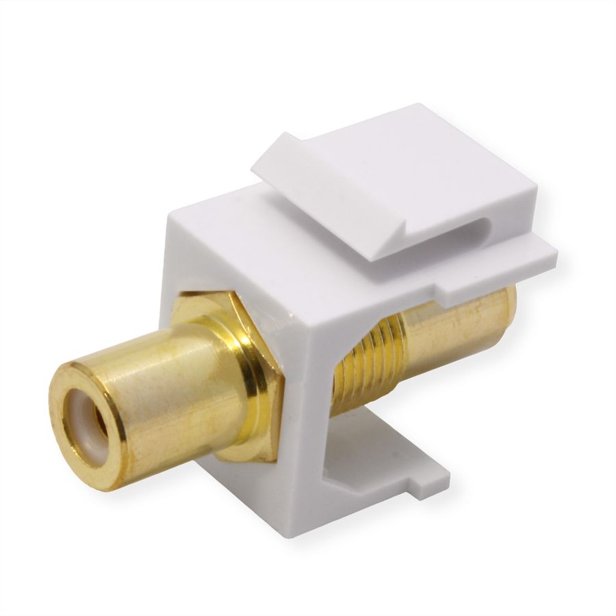 VALUE Coupleur Keystone RCA, plastique, blanc