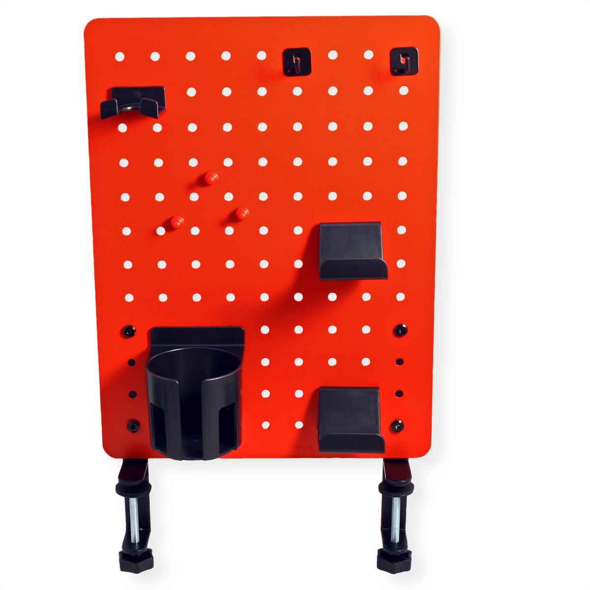 VALUE Panneau perforé, fixation par pince, rouge